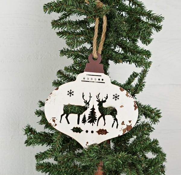 Metal Moose Bauble Ornament