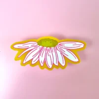 Pink Daisy Vinyl Sticker