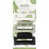 Banded- Recycled Claw Clips 3pk