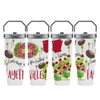 Fayetteville Tailgaiting Tumbler with Handle- 30 oz.