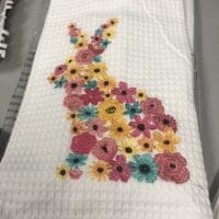 Floral Bunny Towel
