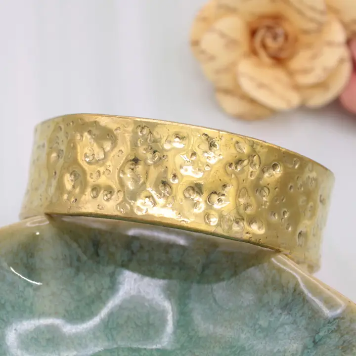 Forged Golden Cuff Bracelet