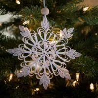 Quilling Snowflake " Silver Frostine" Ornament