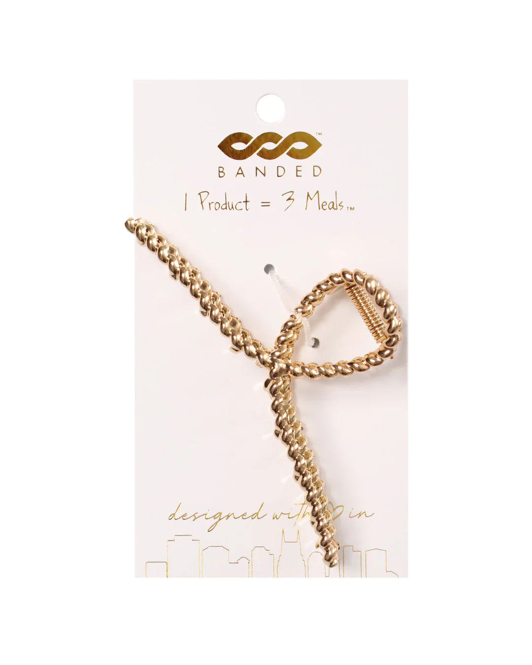 Banded- Gold Lasso Clip