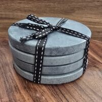 Gray Stone Coasters (Set of 4)