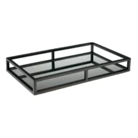 Gunmetal Mirror 16"x10" Tray