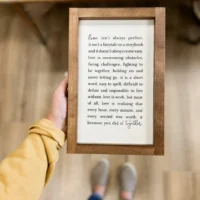 "Love Isn't Always Perfect" Sign