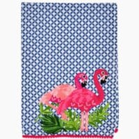 Karma's Flamingos  by the Lake Tea Towel