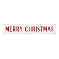 5' Merry Christmas Metal Embossed Sign