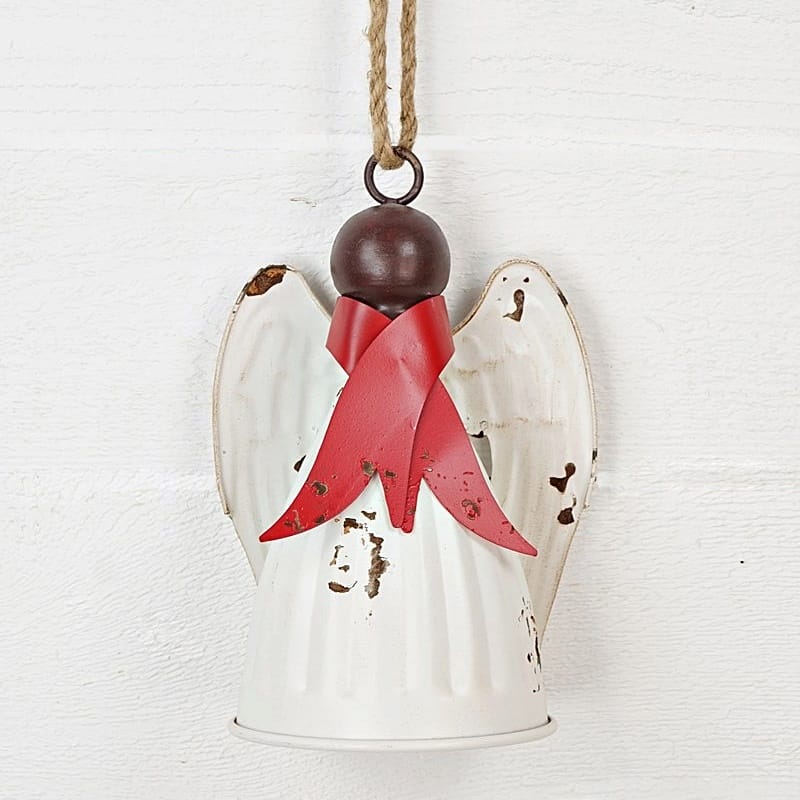 10" Metal Angel Ornament - Image 3