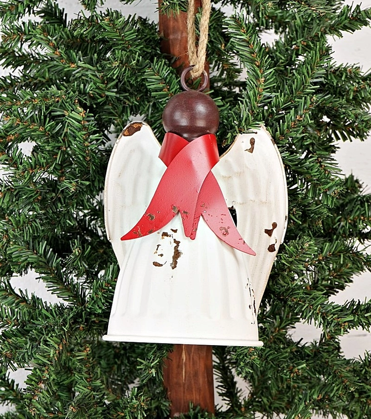 10" Metal Angel Ornament - Image 2