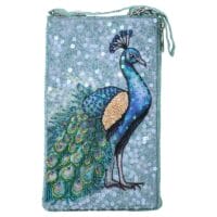 Hand-beaded Club Bag- Royal Peacock