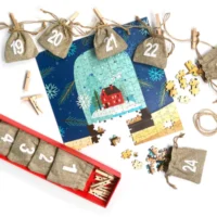 Modern Advent Calendar Wooden Puzzle