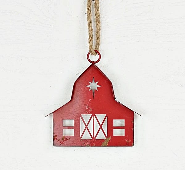 Red Metal Barn Ornament - Image 3
