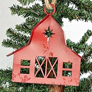 Red Metal Barn Ornament - Image 2