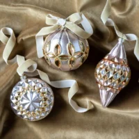 Reflector Pattern Glass Ornament
