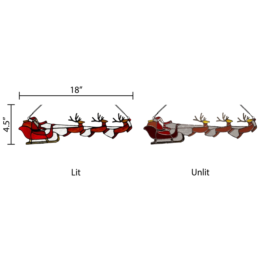 Santa's Sleigh Stained Glass - Image 4