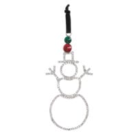 Rhinestone & Gem Snowman Ornament