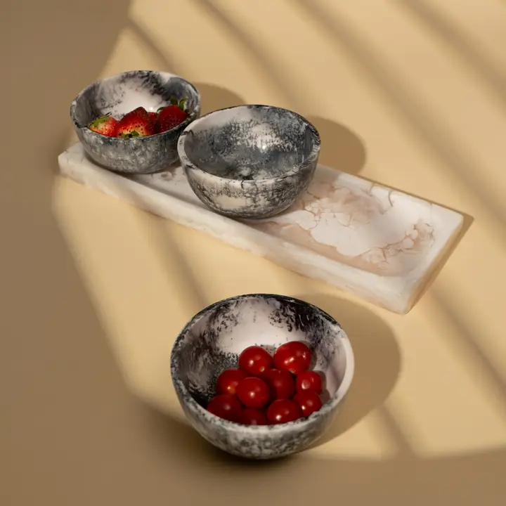 Lucente Appetizer Serving Tray & Bowl Trio - Image 2