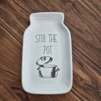 Ceramic Mason Jar Spoon Rest