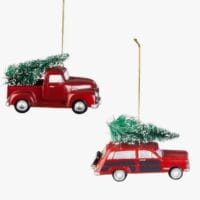 Truck or Station Wagon w/ Tree Ornaments