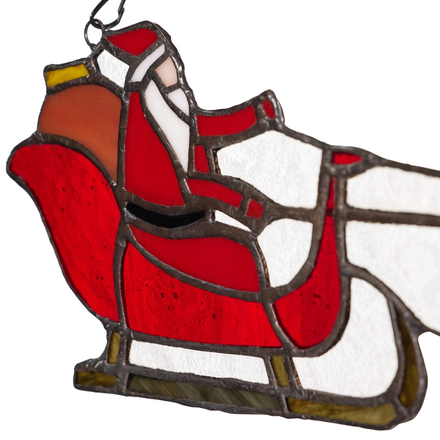 Santa's Sleigh Stained Glass - Image 7