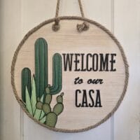 "Welcome to Our Casa" Door Sign