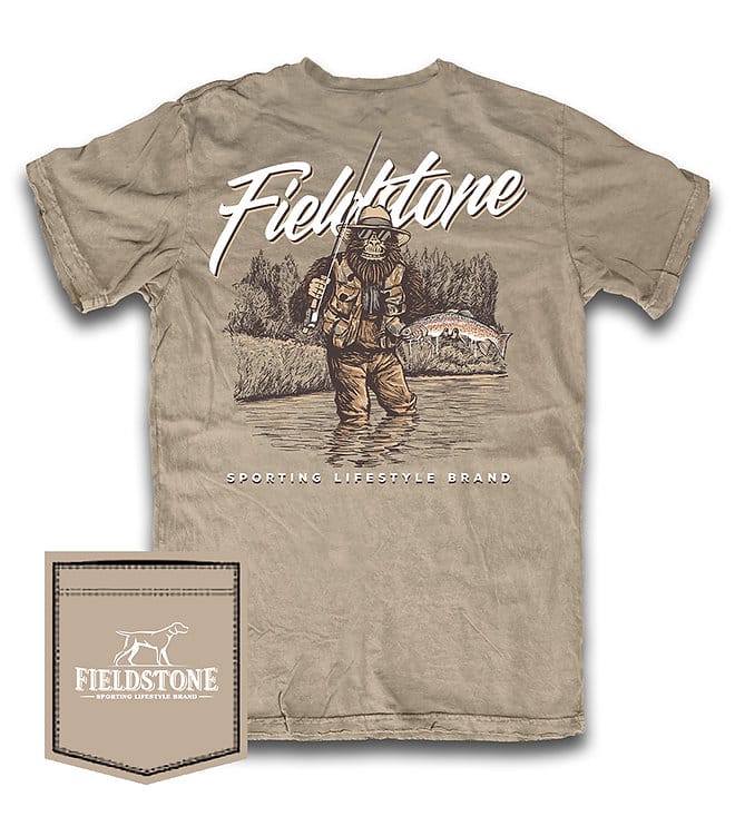 Fieldstone Tee: Bigfoot Gone Fishing