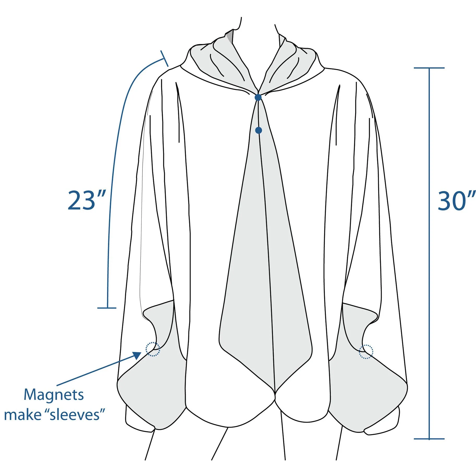 RainCaper: Reversible Rain Cape- Bluebell/ William Morris - Image 5