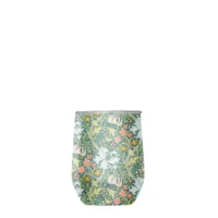 RainCaper: Stemless Wine Tumbler- William Morris Golden Lily