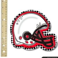 Red and White FB Helmet Mini