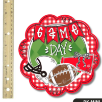 Red and White Game Day Scallop Mini