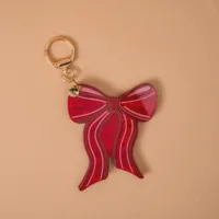 Mini Mirror Red Bow Bag Charm