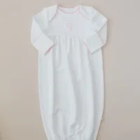 Goosies Baby Gown: Embroidered Cross/