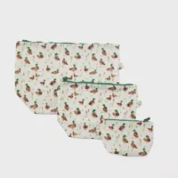 Easy-Clean Pouches (Set of 3 ): Mallard Ducks